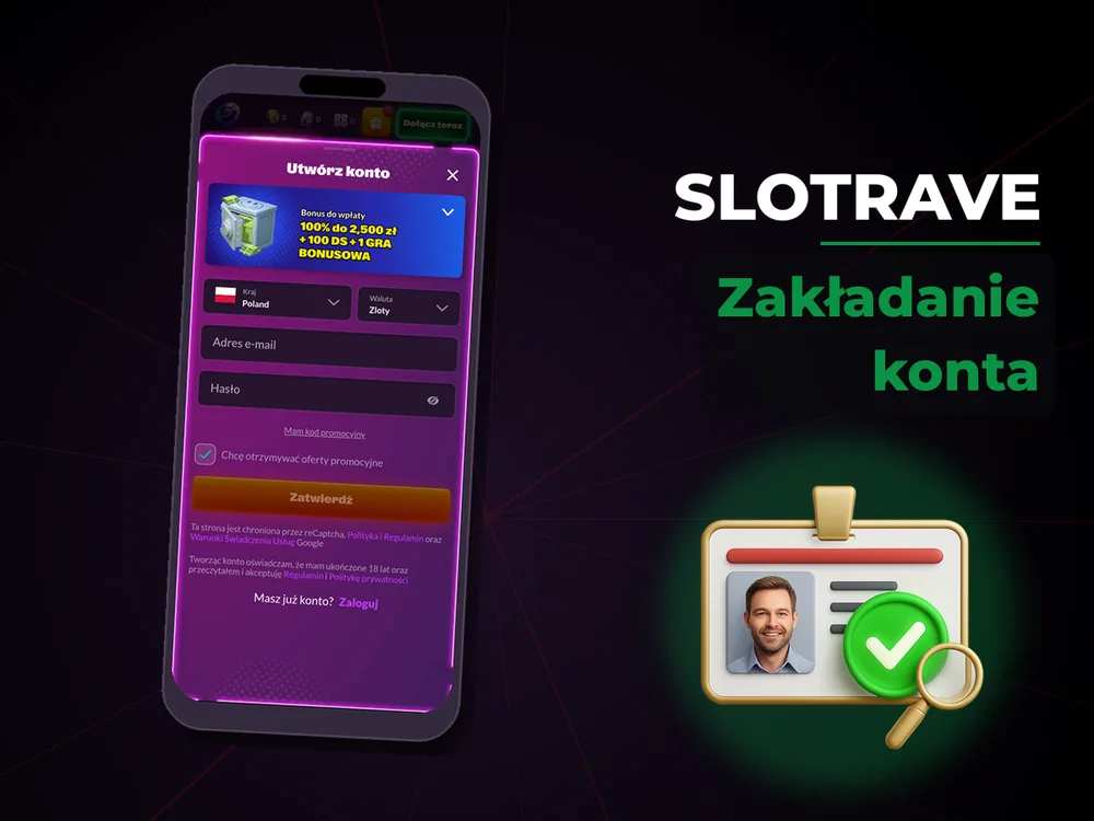 slotrave - Zakładanie konta